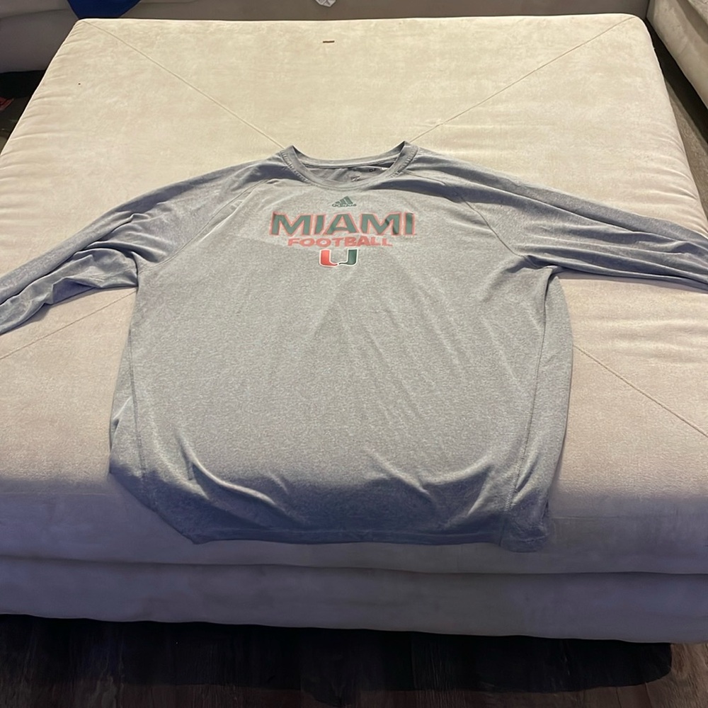 Miami hurricanes, sleeved shirt, Adidas